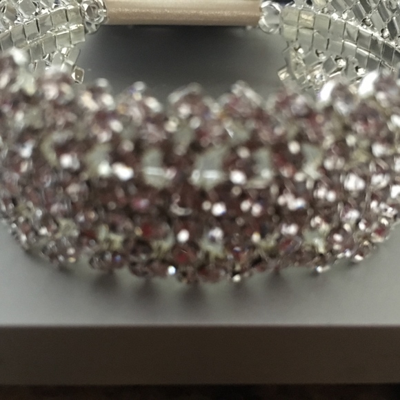 Natasha Pave Crystal Bracelet on Silver Background - Picture 3 of 3